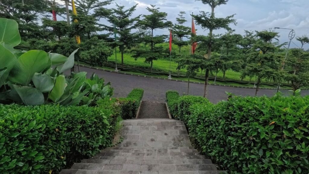 What happens before landscaping patios or new outdoor features are built