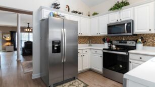 How to Style a Side-by-Side Refrigerator Into Your Open-Plan Living Space